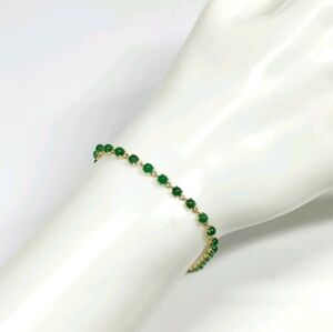 Jewelry Bracelet Emerald 3.96ct Gold 18k W/ Ebay Guarantee Authenticity